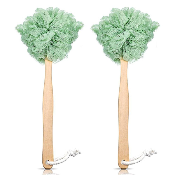 Toem Loofah Rygskrubber Til Brusebad | Infunderet Med Bambus Kulfiber | Badesvamp | Green