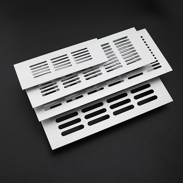 Aluminiumlegering Åndbart Net, Rektangulært Åndbart Net til Skabe og Skabe, Møbelbeslag Ventilationsnet (50X250mm),