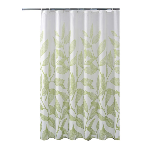 Green branch thickened polyester shower curtain 100 wide * 180 high CM,