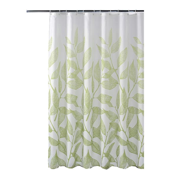 Grön gren förtjockad polyester duschdraperi 100 bred * 180 hög CM