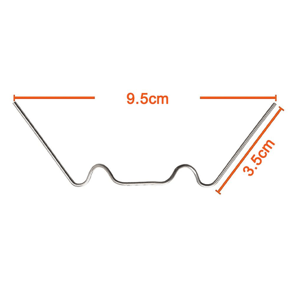 Piao ruostumattomasta teräksestä valmistetut lasitusklipsit, W-tyyppiset kasvihuonekiinnikkeet, kasvihuoneille ja talon onttolevyille 100pcs