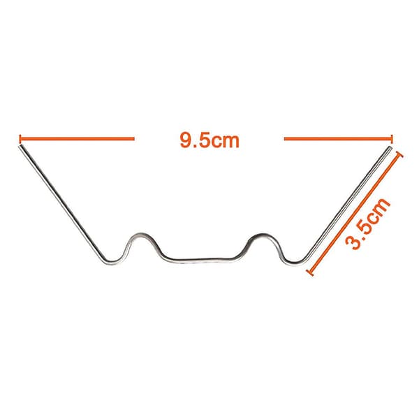 Piao rustfrie stål glasur klips, W-type drivhusklips, til drivhus og hus hulrum paneler 100pcs