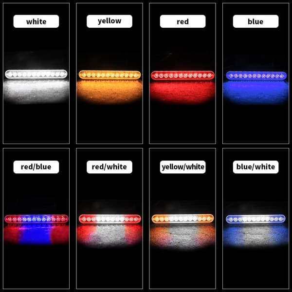 6 stk. LED-strobelys for lastebil, traktor, gaffeltruck, erstatningsvarsellamper