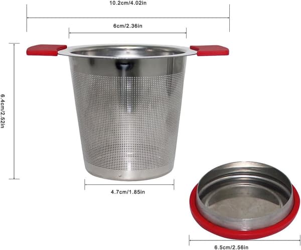 18/8 Rustfritt Stål Te-Infuser, Stor Kapasitet & Dobbel