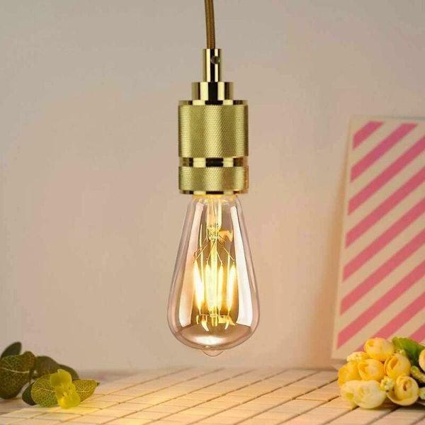 Retro Edison LED-lampa ST64 Brun Dekoration (4W 220V 2700K(Varmvit))，för vardagsrum, sovrum, badrum, etc.