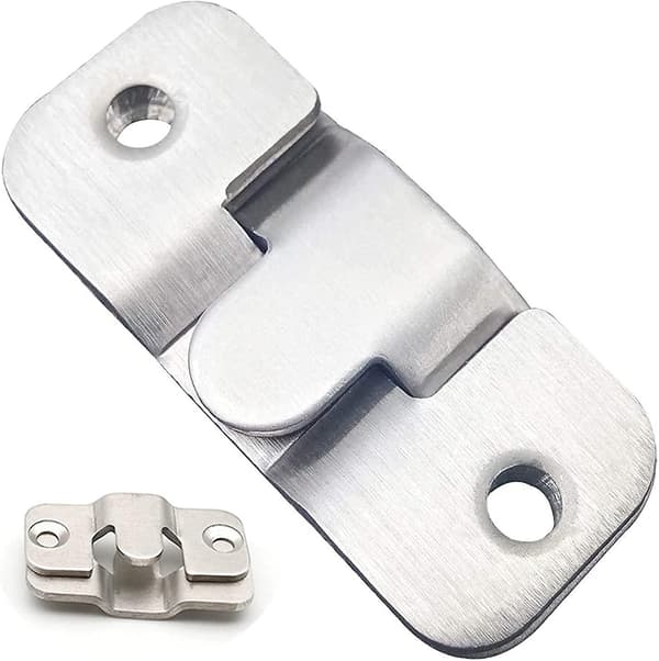12 stycken bildramskrokar, dold monteringsfäste, möbelanslutningsfäste, för speglar och bildramar (silver)