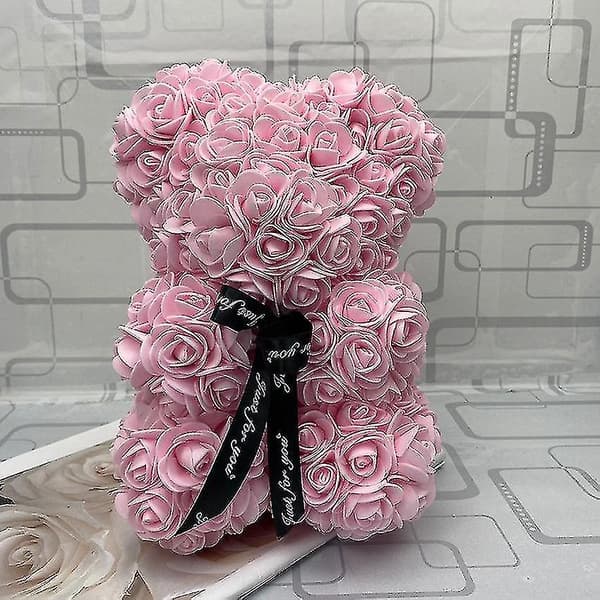 25cm Rosablads Teddybjörn För Present (Persika)