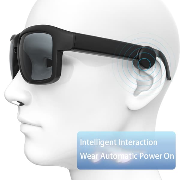 Trådløse bluetooth headset briller luftledning headset briller