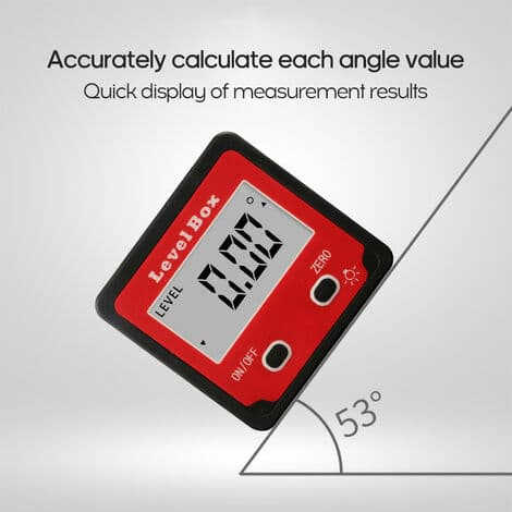 Digital vaterpas vinkelmåler inklinometer, til tømrerarbejde / byggeri / bilindustrien