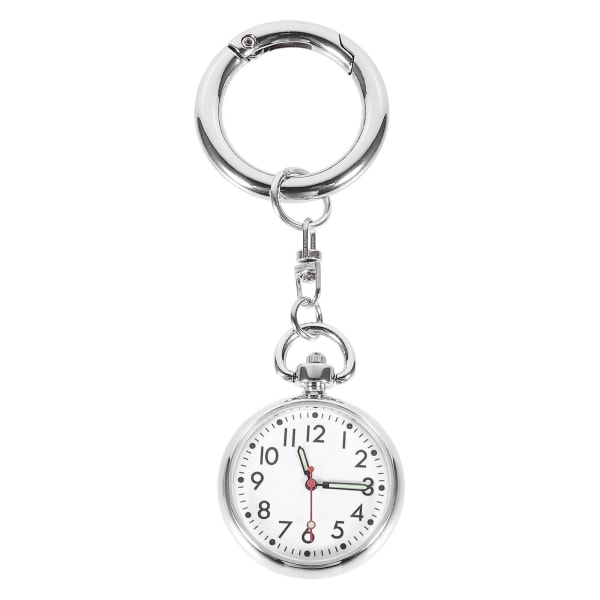 Durable Nurse Watch Luminous Pocket Watch Creative Hanging Watch (silver)