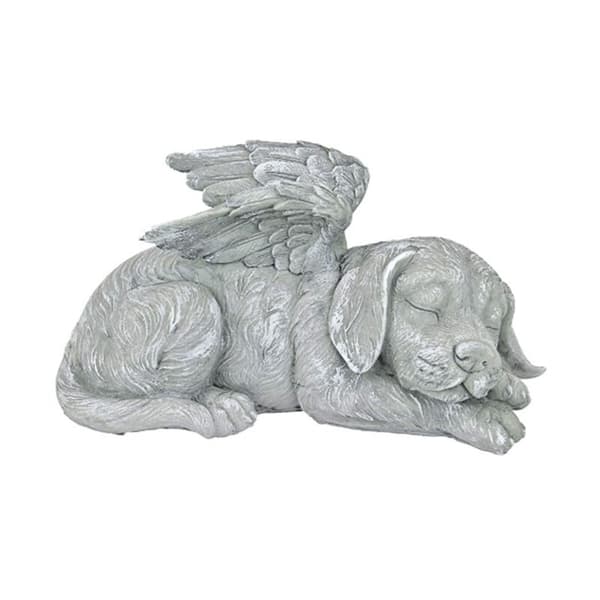 Kæledyrsengel Hund Æresstatue Gravsten, 12 cm, Polyresin