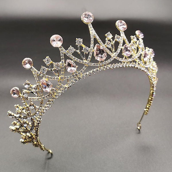 Kronpryd Bröllop Tillbehör Enkel Legering Diamanter Brudklänning Smycken Pink