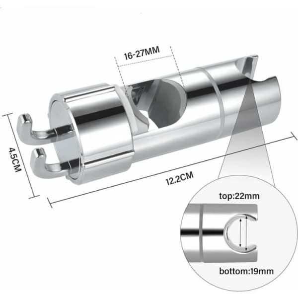 16-27MM Justerbar Diameter Krom Duschhuvudhållare