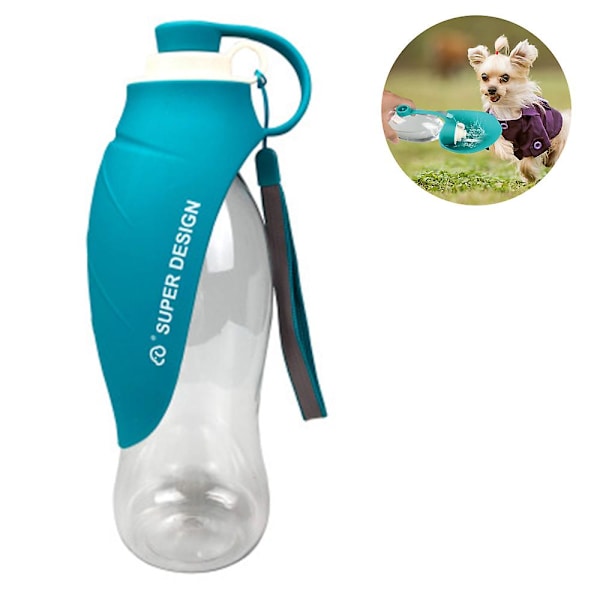 Vandflaske til Hunde til Gåture, Pet Vanddispenser Feeder Beholder Bærbar med Drikkestøtte Skål Udendørs Vandreture, Rejser til Hvalpe, Katte, Hamstere