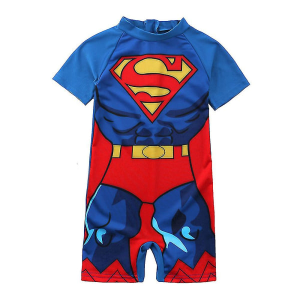barn Pojkar 3d Baddräkt The Avengers Superhjälte Endelad Jumpsuit Badkläder Superman 4-6 Years