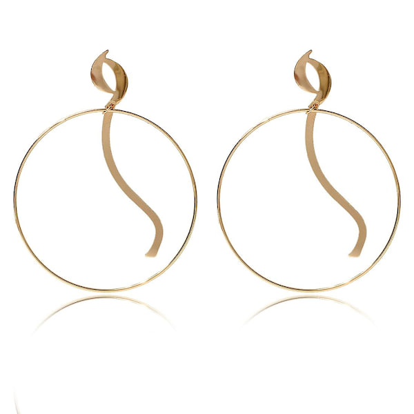Hoopörhängen med stift - Modeaccessoar B2238 gold color