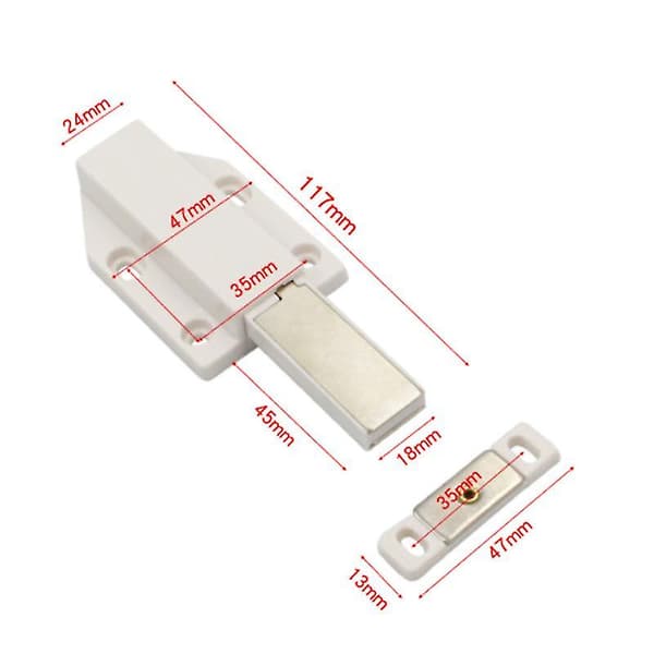 2 stk. Magnetisk Tryklås