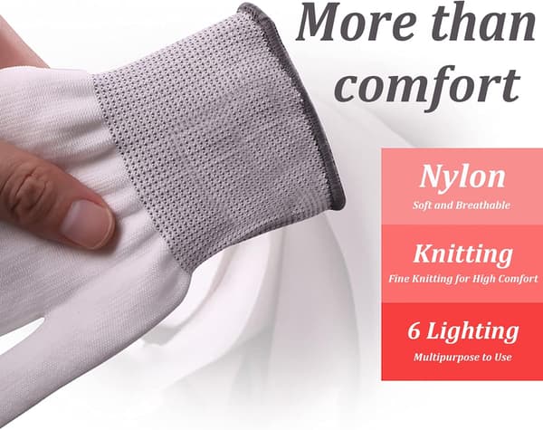 LED Handsker til Voksne og Børn, 6 Mønstre LED Lysende Fingerblink