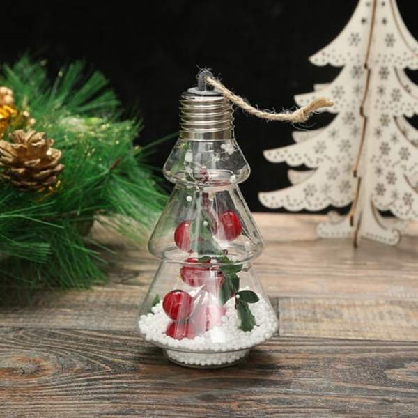 6-pakke klare LED-julekuler med hengende lys for juletre, bryllup, bursdag