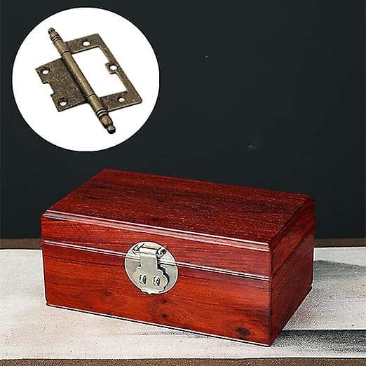 2-delt dørhengsel møbelskapsdokking hengsel bronse flat hi