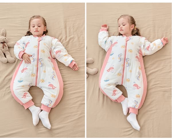 Vintersovsäck för baby med ben, tjockare sovsäck för småbarn