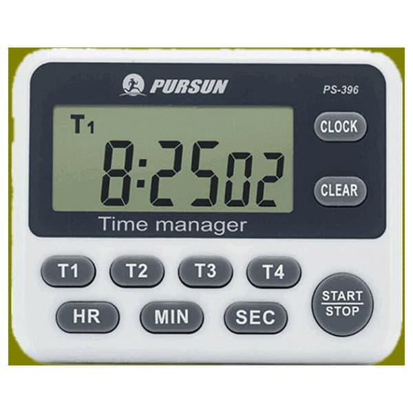 Køkken Timer, Digital Timer, Magnetisk Køkken Timer, Timer med Ur, LCD Display og Alarm, med Magnetisk Bagside, Foldbar