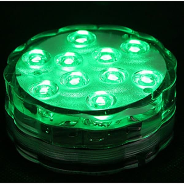 Vanntett Neddykbar 10 LED RGB Lys