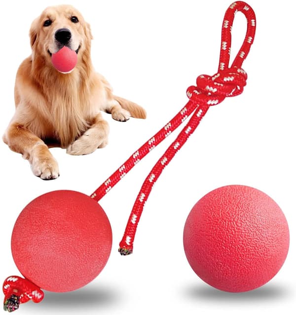 Rep-boll Hundleksak, 3 stycken Kattleksaker, Gummiball Rep Hund