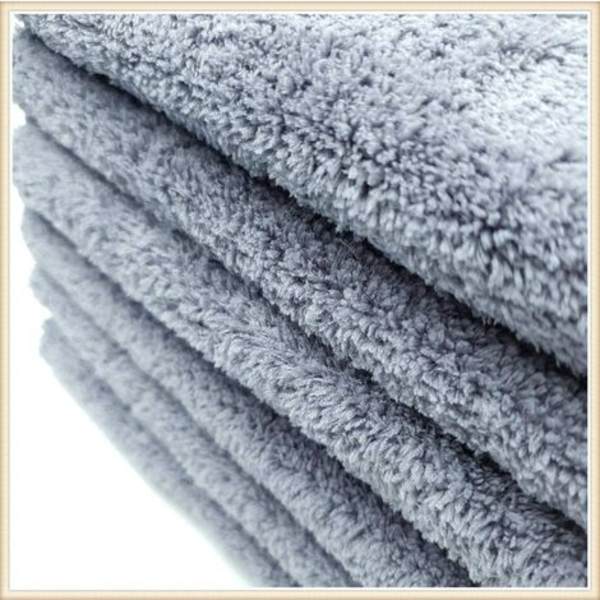 6-pack Edgeless Mikrofiberduk för Bilar, Snabbtorkande, Återanvändbar för Rengöring, Polering 450gsm 40x40cm (Grå)