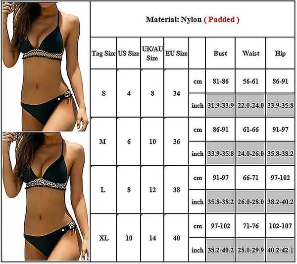 Naisten pehmustetut push-up bikinit, uimapuku, uimapuvut, rantauima-asu Leopard S