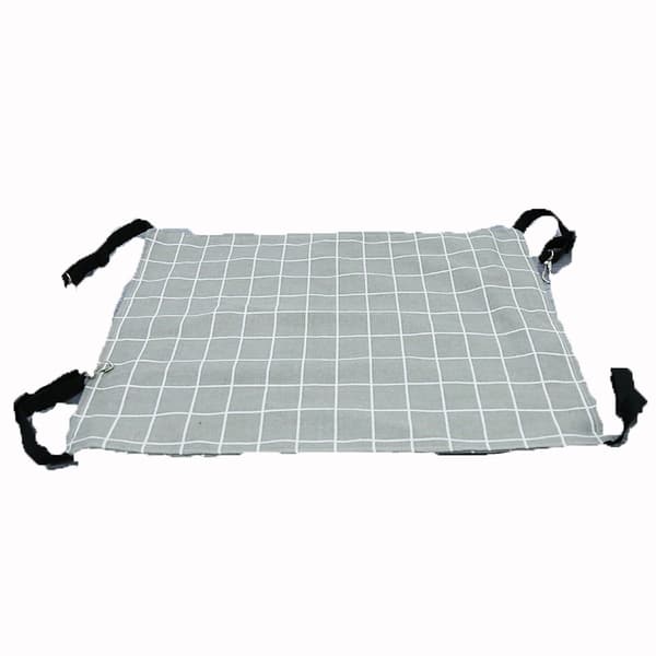 Husdjursmöbler Canvas och Sammet Hängande Katt Hängmatta Sommarstil Grå Check S