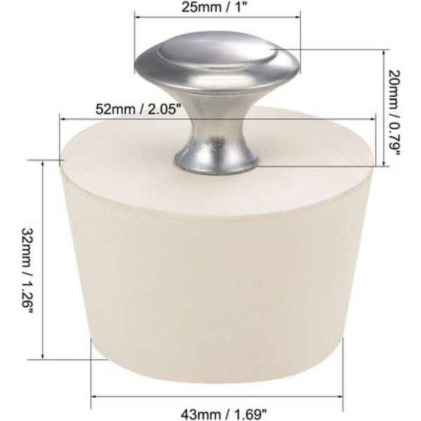 Gummistöppel för vinterkonservering av poolrör 45mm-49mm