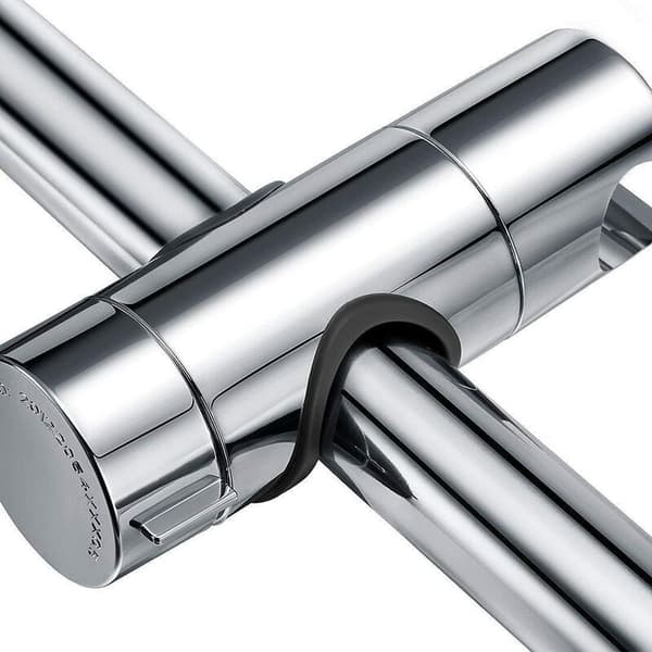 Justerbar håndbruserholder, brusehovedholder, 18-25 mm justerbar diameter, ABS krom