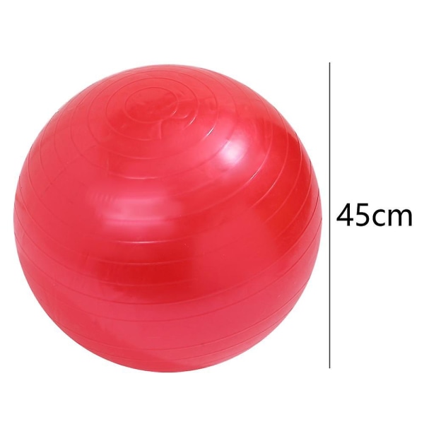 Treningsball og yogaball for treningsbalanse og kjerne styrke og stabilitetsball med pumpe Red