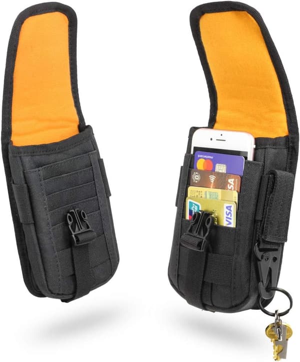 Taktisk mobiltelefonpung (sort), smartphone-mobilholder