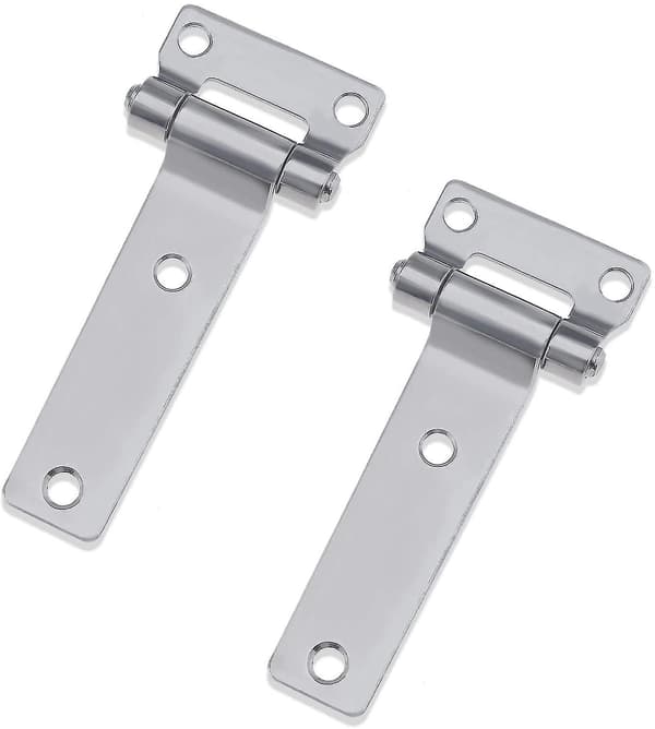 -2 stk. 304 rustfrit stål T-type containerhængsler til lastbil varevogn campingvogn 135 mm