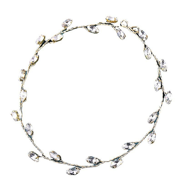 Käsintehty hiuskoriste timanttikoristeella ja tupsulla naisille juhliin Rose Gold