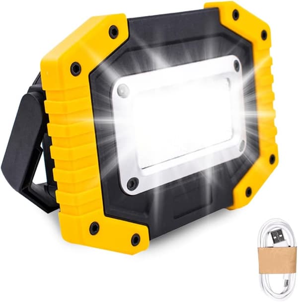 1 stk. LED Floodlight Batteri Sikkerhedslys med 3 Tilstande Camping