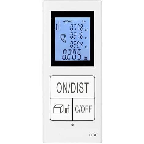 Laseravstandsmåler, USB oppladbar, 30M
