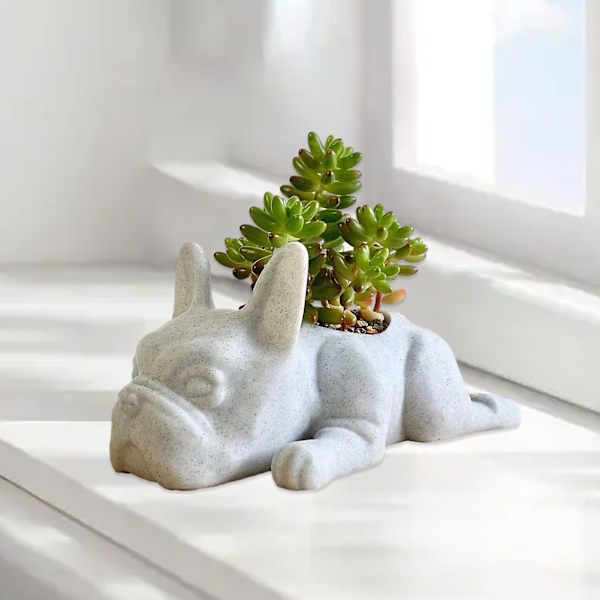 Blomkruka i Resin med Hundform, Fin Utförande, Anti-Deformation, Kreativ Dekorativ, Heminredning