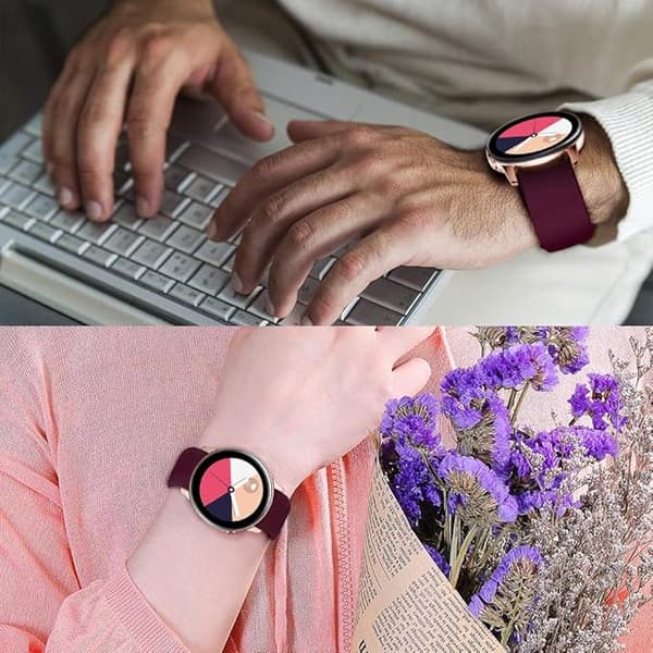 Röd Wind-Galaxy Watch Active/Active2 40mm/44mm Klockarmband