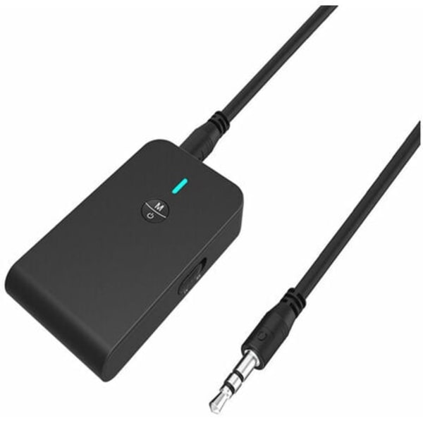 2-i-1 Bluetooth 5.0 Sender og Mottaker, Bluetooth Mottaker med Samtale, Svart