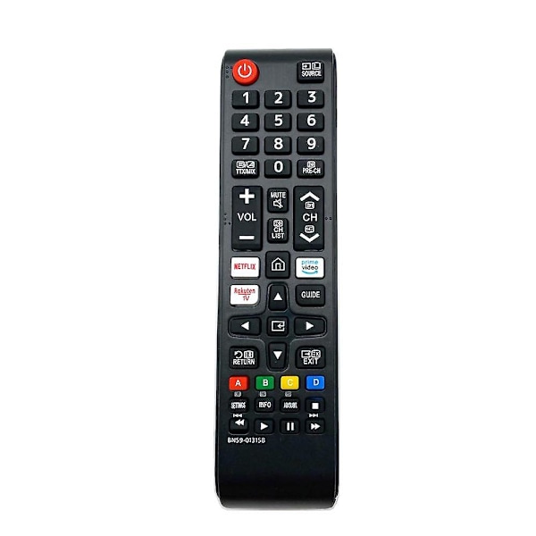 Universa Bn59-01315a Bn59-01315d Bn59-01315b TV-fjärrkontroll med Netflix Prime Video Rakuten TV-knapp för Samsung Smart TV BN59-01315B