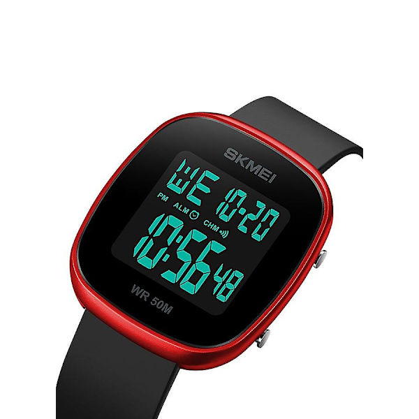 Herrar Mode Outdoor Sport Multifunktion Alarm 5 Bar Vattentät Digital Klocka 1843