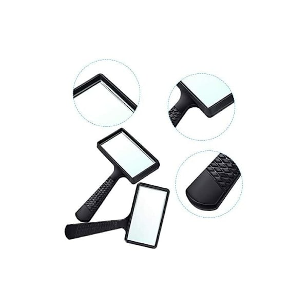 3X håndholdt forstørrelsesglas, 3,77 x 1,89 tommer rektangulært forstørrelsesglas, ridsefast glaslinse til læsning, hobbyer,