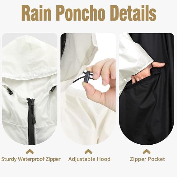 Splice Kevyt Vedenpitävä Hengittävä Ripstop-Poncho