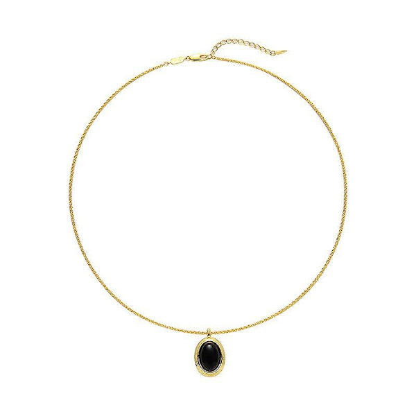 Halsband Vintage Guld Färg Oval Mode Smycke Ac7036 C040