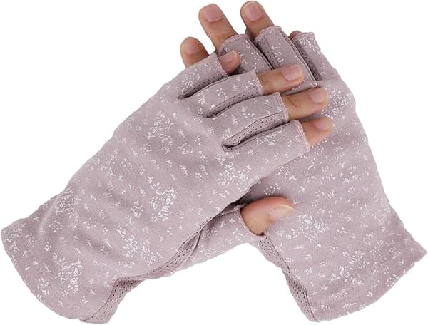 Mörklila, Dam Halvfingerhandskar Bomull Sommar Körning
