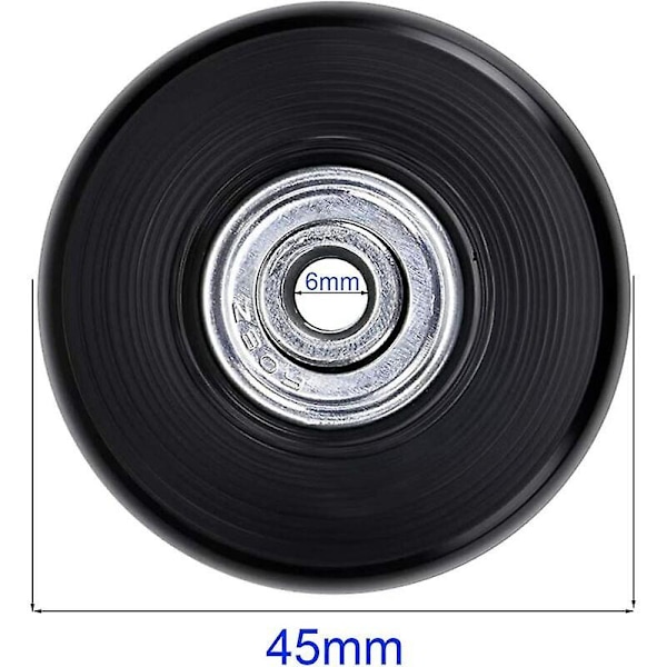 Ersättningskit för resväskehjul [45 mm], resväskesvänghjul, reparation av resväskehjul, tysta gummiväxelhjul, universal svänghjul, ersättningshjul