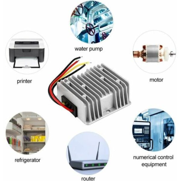 DC Step-up Modul 12V til 19V 10A 190W Bilstrømomformer Vanntett Boost Adapter Bilstrømforsyningsmodul